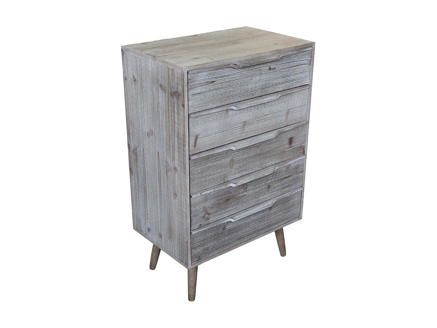 MilaniHome.it - Mobiletto 5 Cassetti 60x40x95 Per Interno Camera Cameretta Salotto Ingresso Cucinadi coloreTortora