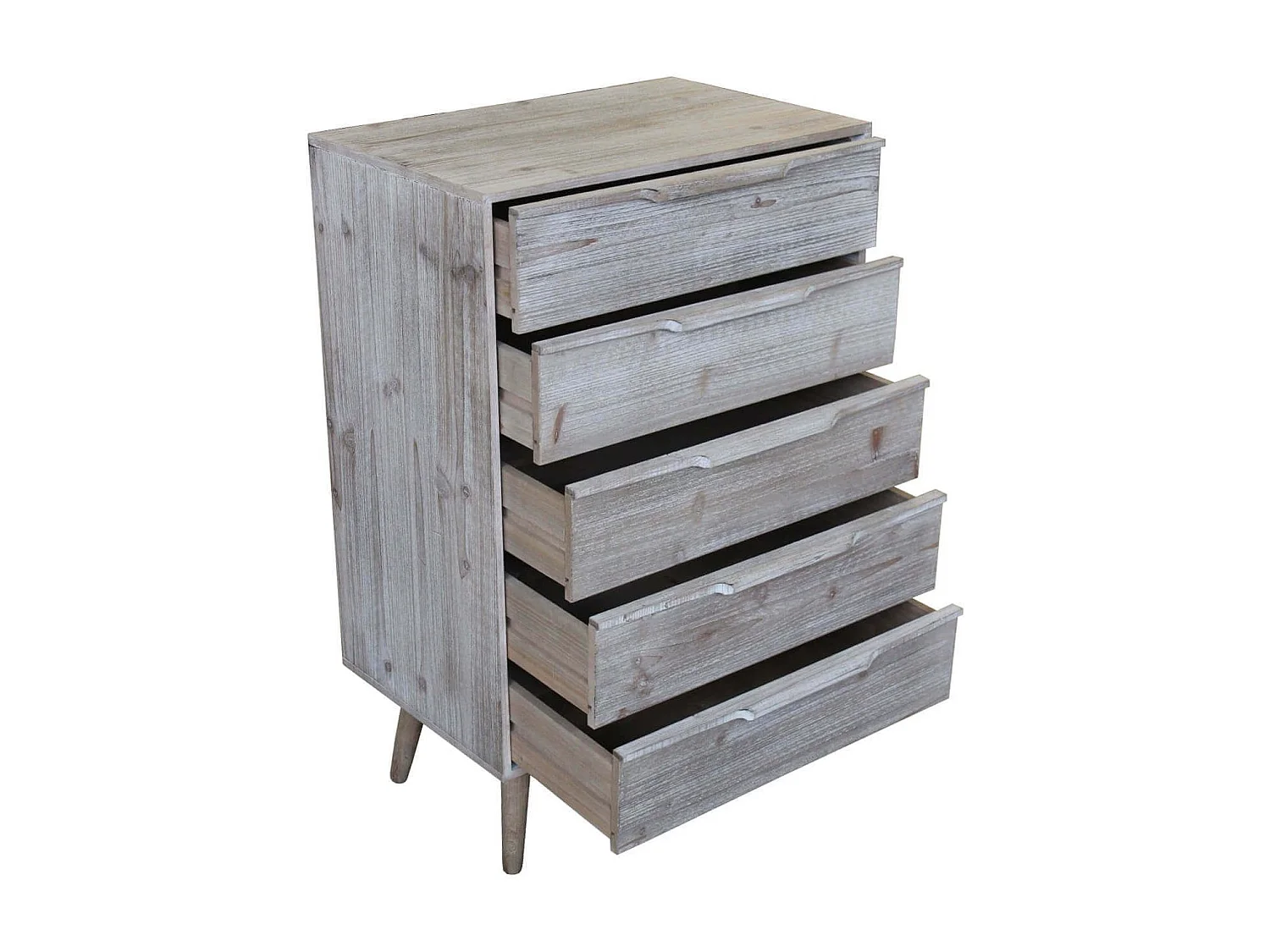 MilaniHome.it - Mobiletto 5 Cassetti 60x40x95 Per Interno Camera Cameretta Salotto Ingresso Cucinadi coloreTortora