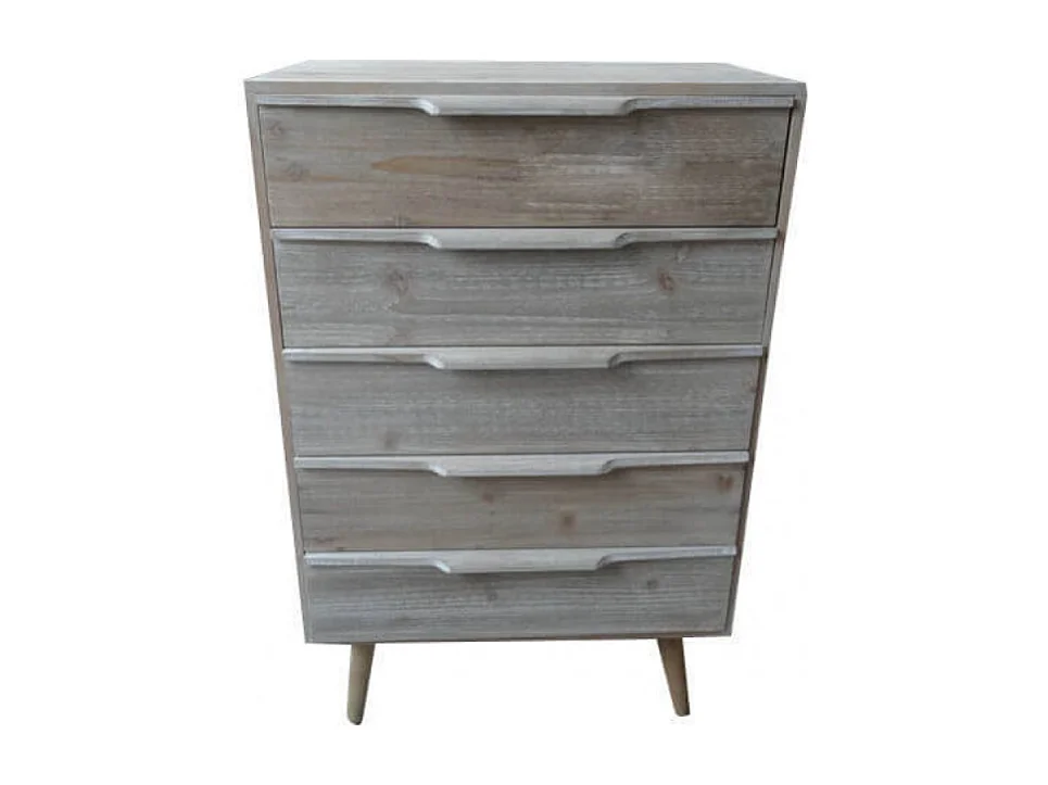 MilaniHome.it - Mobiletto 5 Cassetti 60x40x95 Per Interno Camera Cameretta Salotto Ingresso Cucinadi coloreTortora