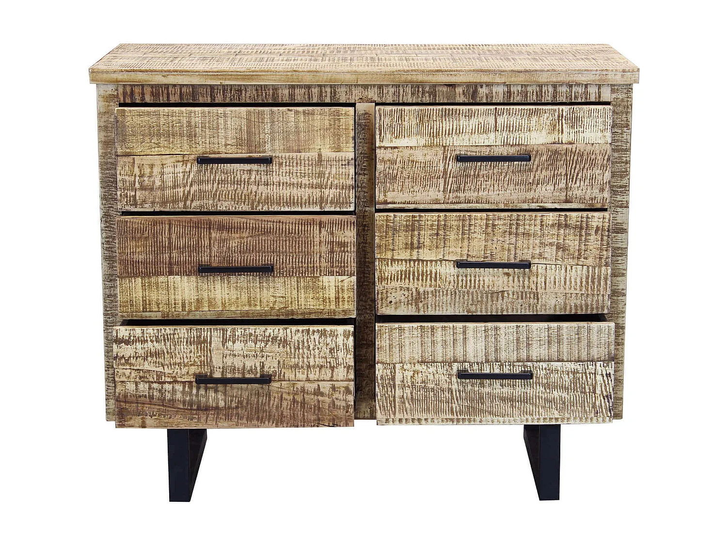 MilaniHome.it - cassettiera con sei cassetti in legno di design moderno per salotto cucina sala da pranzo cm 100x45x83 hdi coloreMarrone