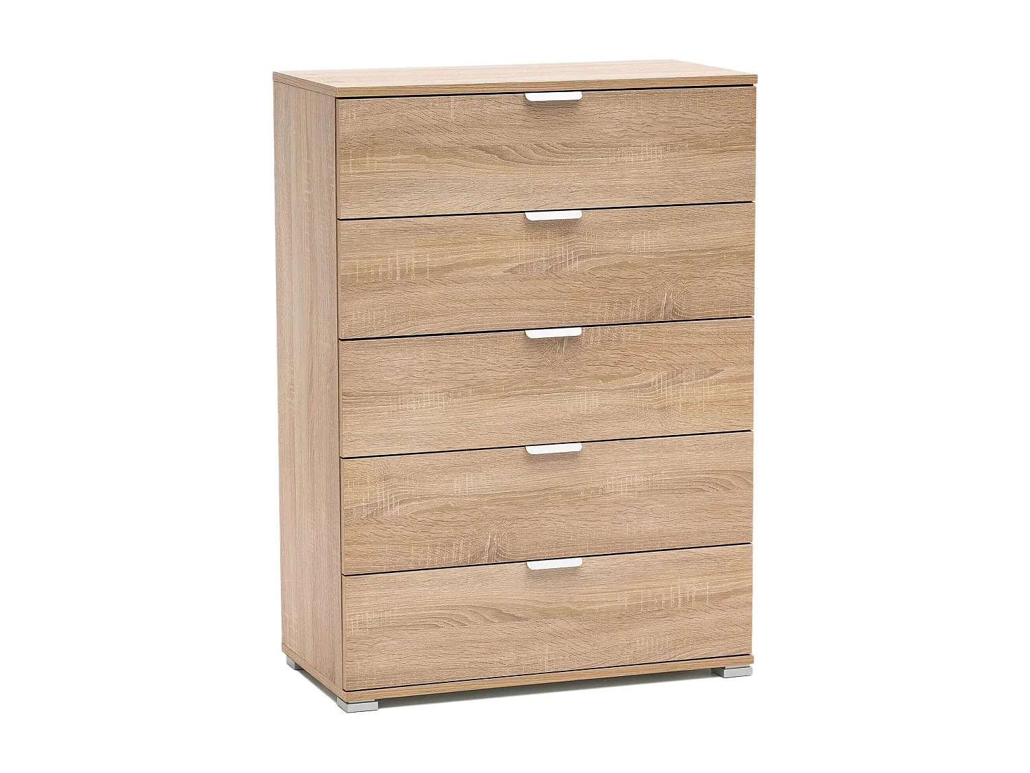 MilaniHome.it - cassettiera 5 cassetti per soggiorno cucina bagno fatto in Italia cm 75x38x103 hdi coloreMarrone chiaro