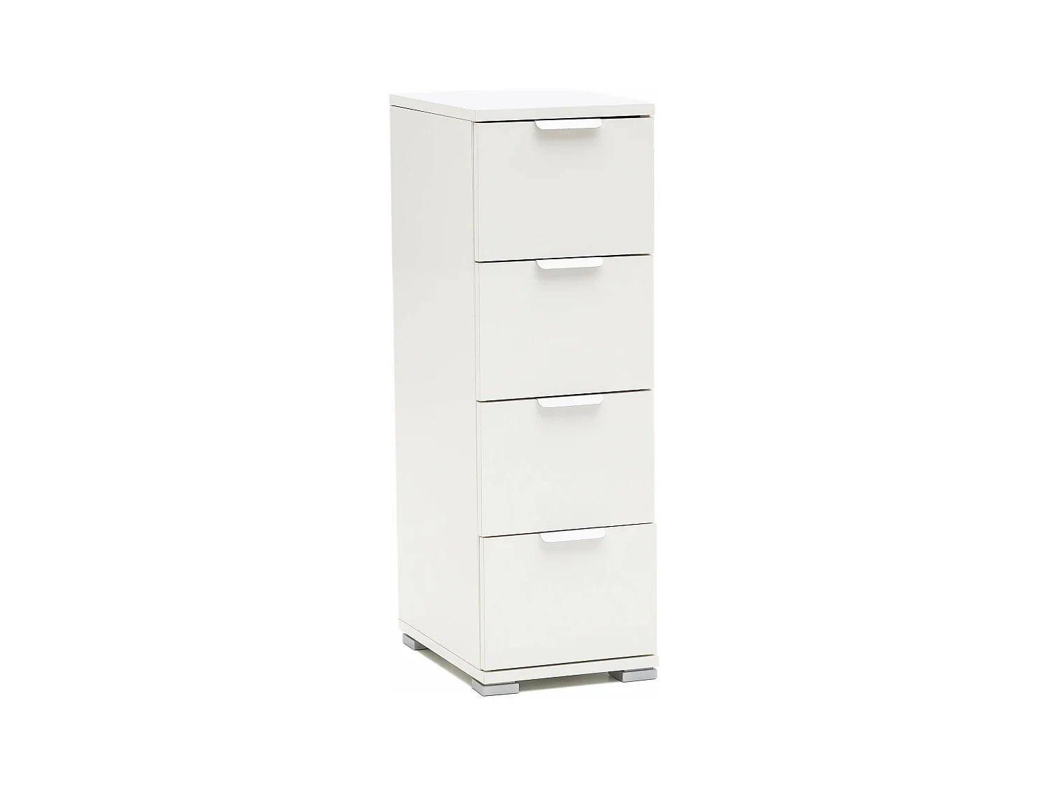 MilaniHome.it - cassettiera 4 cassetti per soggiorno cucina bagno fatto in Italia cm 27x38x85 hdi coloreBianco