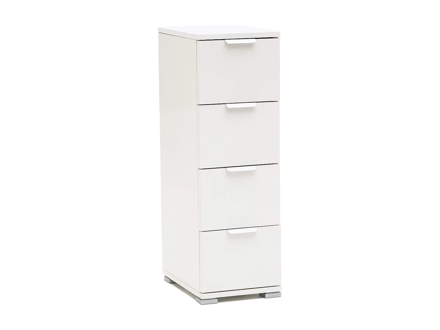 MilaniHome.it - cassettiera 4 cassetti per soggiorno cucina bagno fatto in Italia cm 27x38x85 hdi coloreBianco