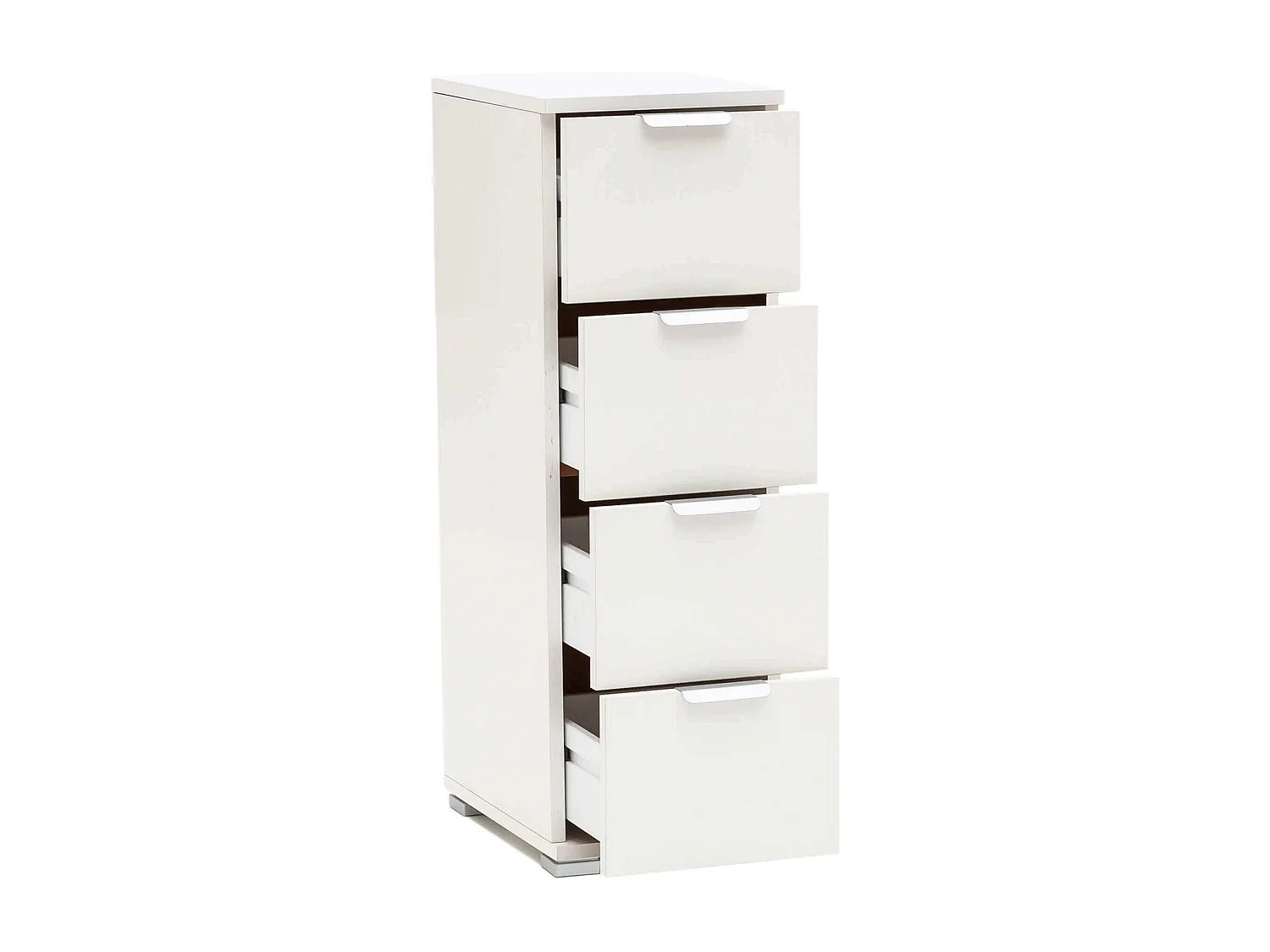 MilaniHome.it - cassettiera 4 cassetti per soggiorno cucina bagno fatto in Italia cm 27x38x85 hdi coloreBianco