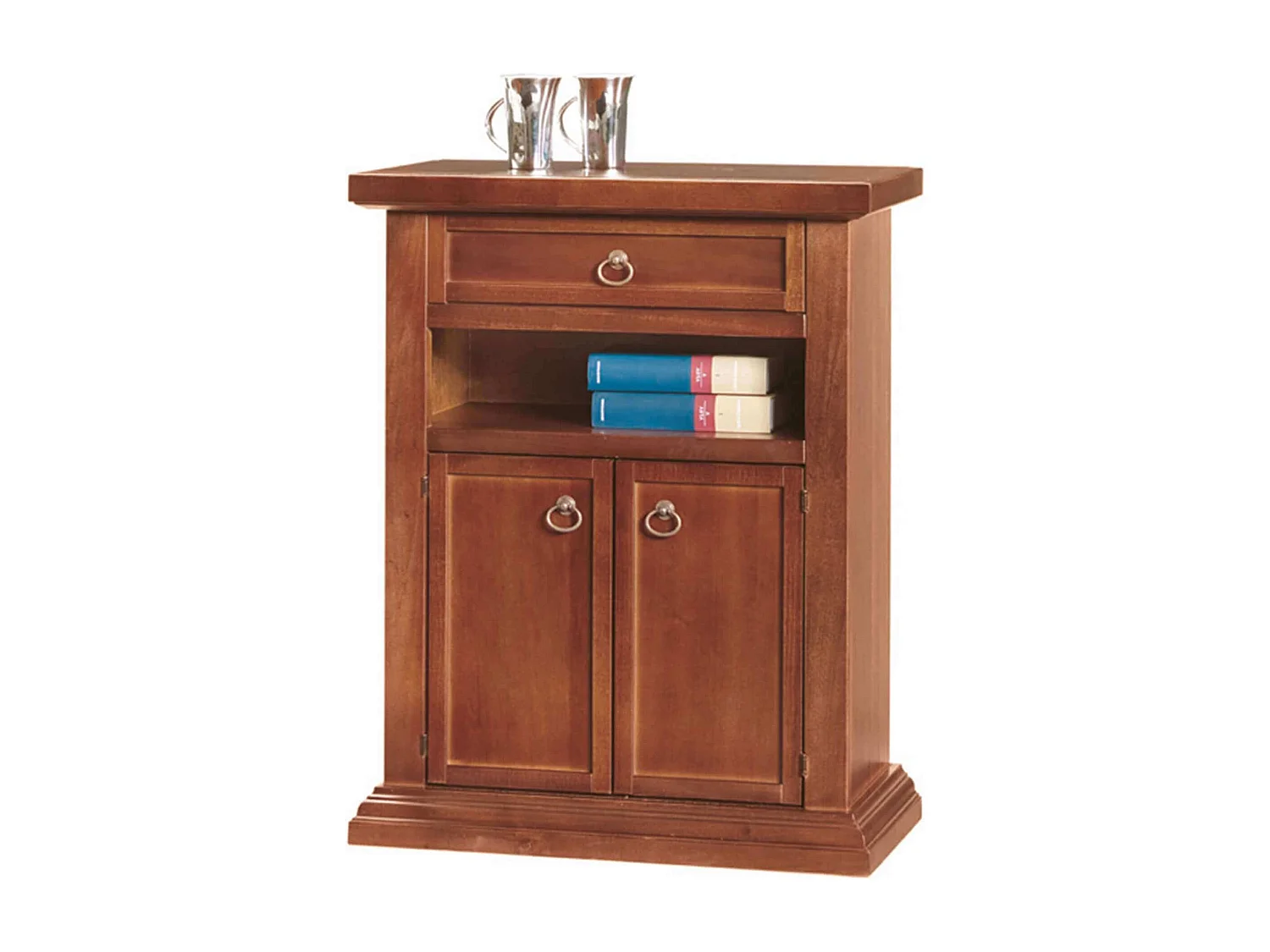 MilaniHome.it - Mobile Portatelefono In Legno Massello 64x32x80di coloreTinta noce