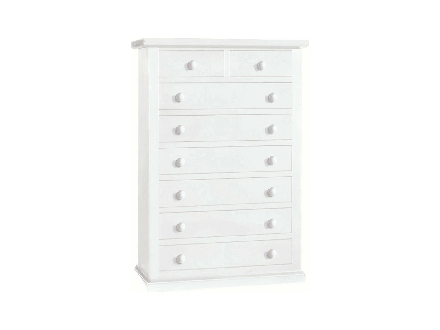 MilaniHome.it - Cassettiera In Legno Massello 87x45x127di coloreBianco