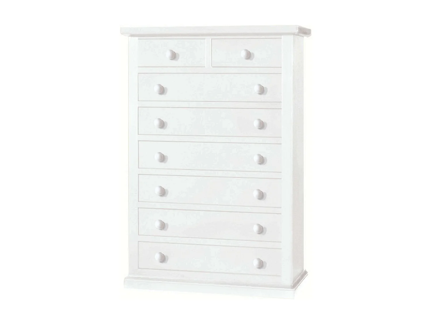 MilaniHome.it - Cassettiera In Legno Massello 87x45x127di coloreBianco