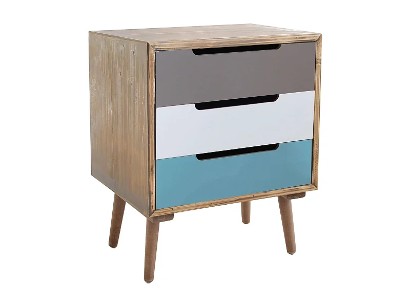 MilaniHome.it - Mobiletto 3 Cassetti 45,5x35,5x57,5 Per Interno Camera Cameretta Salotto Ingresso Cucinadi coloreMulticolor