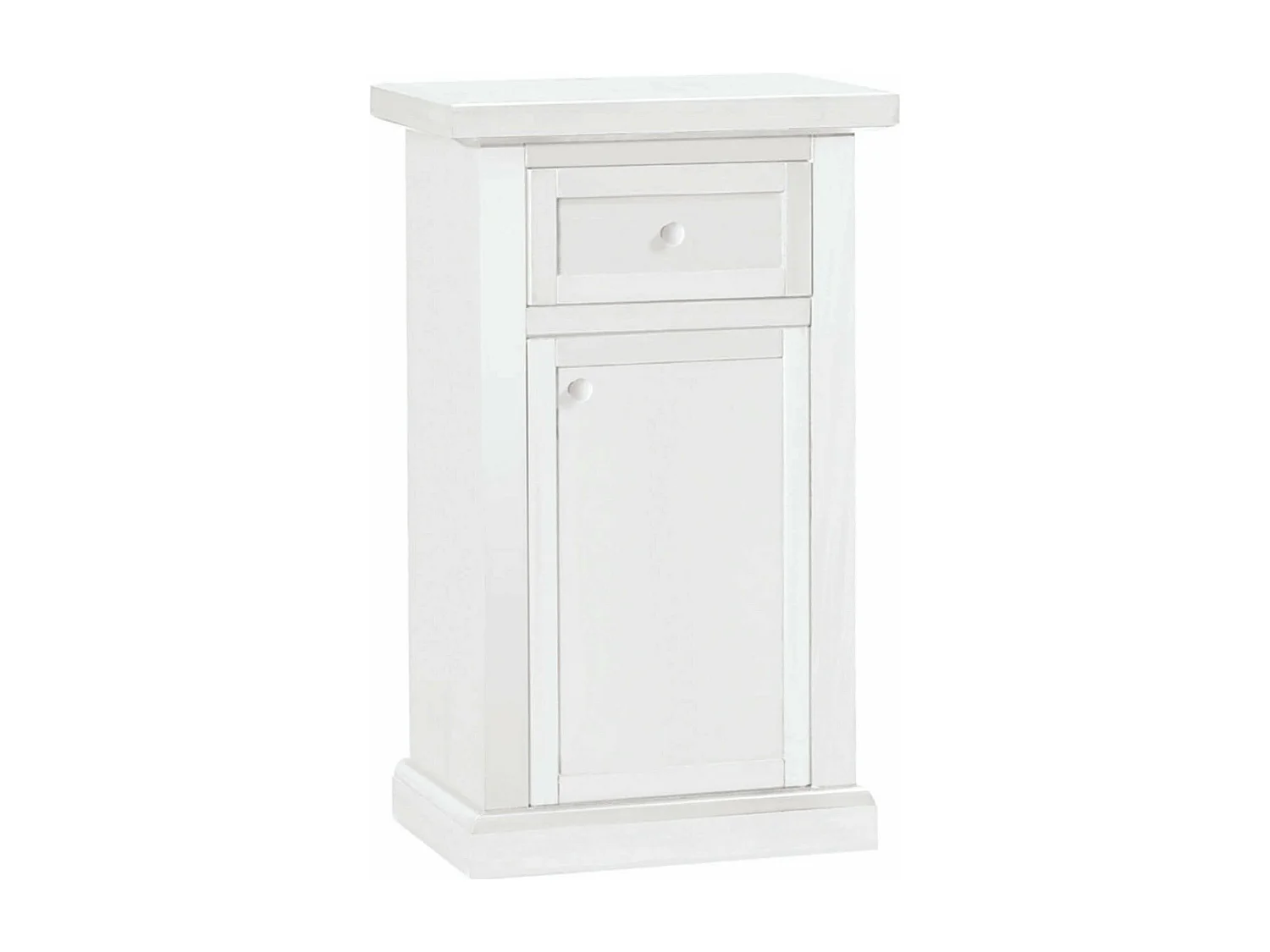MilaniHome.it - Mobile Portatelefono In Legno Massello 46x31x76di coloreBianco