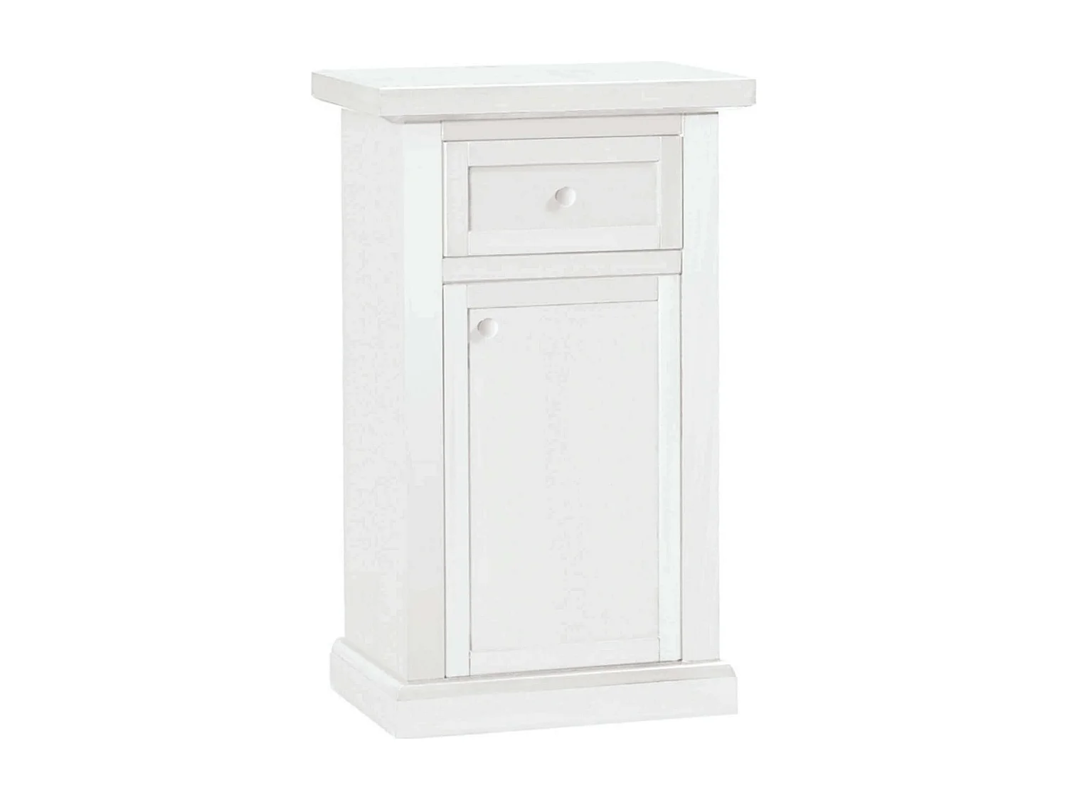 MilaniHome.it - Mobile Portatelefono In Legno Massello 46x31x76di coloreBianco