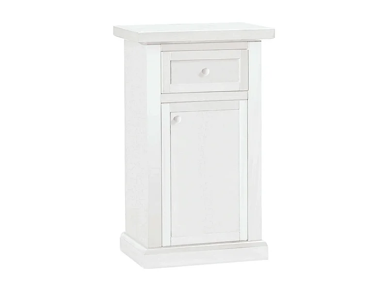 MilaniHome.it - Mobile Portatelefono In Legno Massello 46x31x76di coloreBianco
