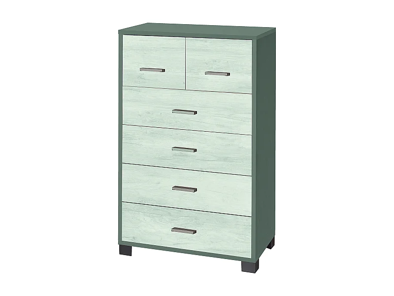 MilaniHome.it - cassettiera con 6 cassetti di design moderno cm 70 l x 41 p x 112 hdi coloreBianco