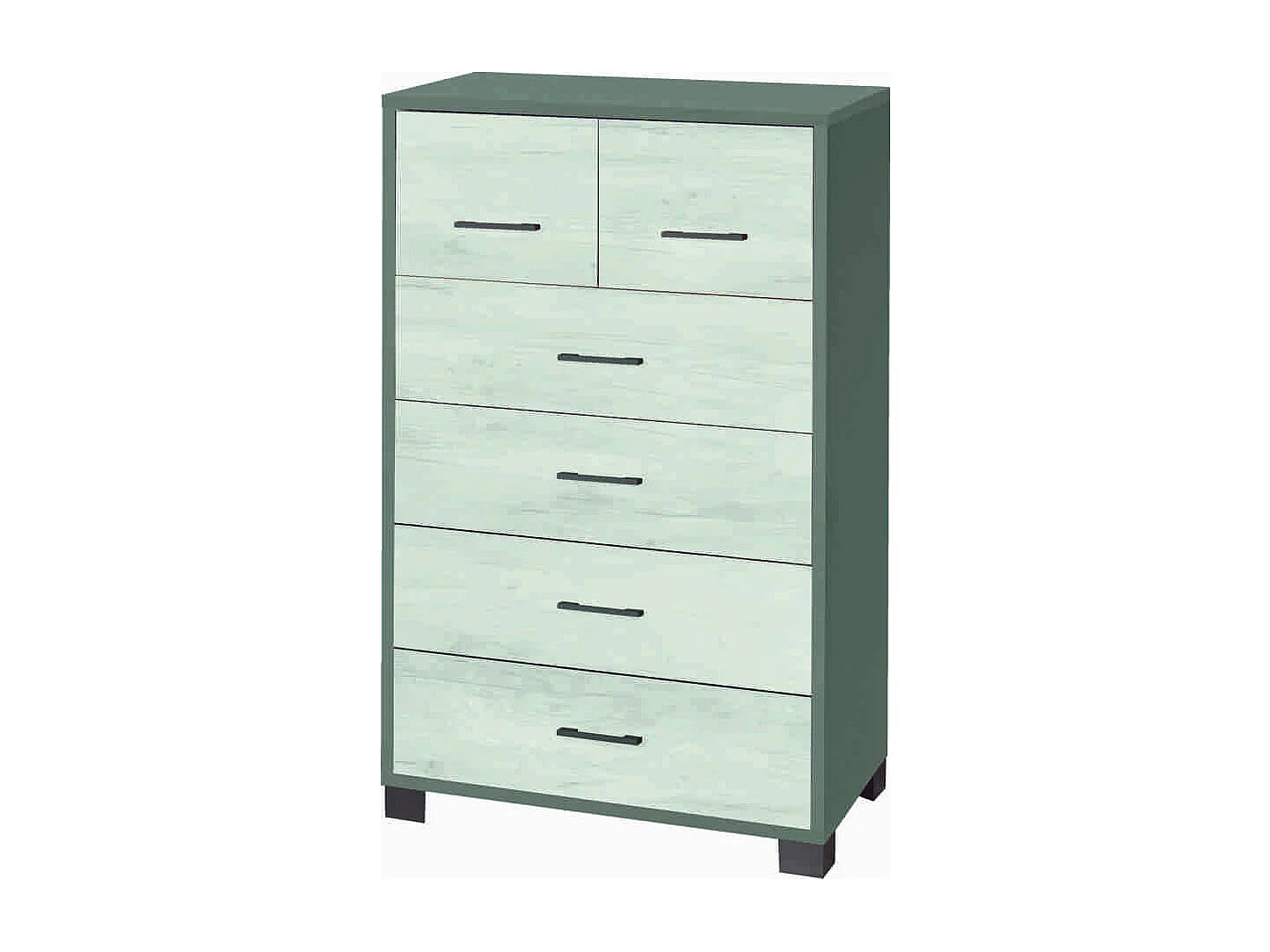 MilaniHome.it - cassettiera con 6 cassetti di design moderno cm 70 l x 41 p x 112 hdi coloreBianco