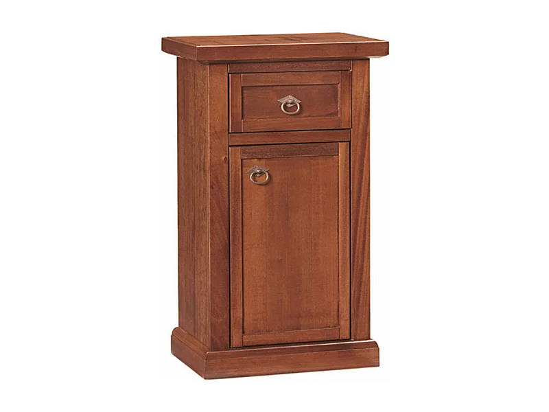 MilaniHome.it - Mobile Portatelefono In Legno Massello 46x31x76di coloreTinta noce