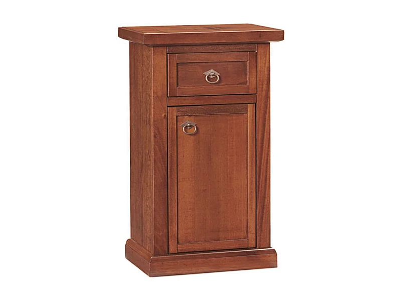 MilaniHome.it - Mobile Portatelefono In Legno Massello 46x31x76di coloreTinta noce