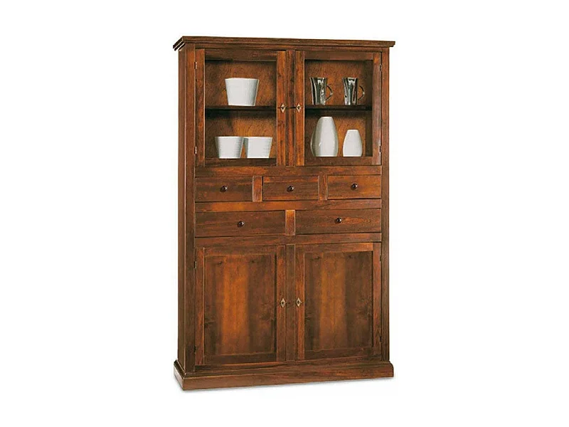 MilaniHome.it - Mobile Dispensa Cm 107x45x203 H Color Noce Per Cucina Sala Da Pranzo Salotto Soggiornodi coloreTinta noce