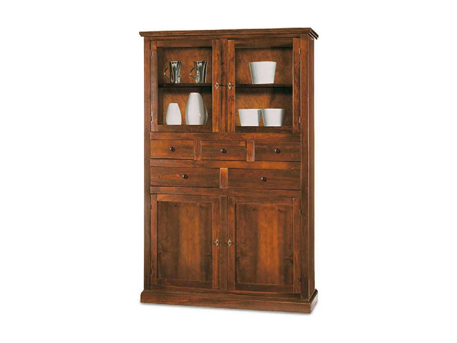 MilaniHome.it - Mobile Dispensa Cm 107x45x203 H Color Noce Per Cucina Sala Da Pranzo Salotto Soggiornodi coloreTinta noce