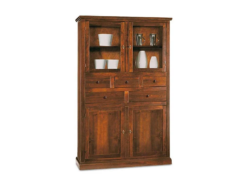 MilaniHome.it - Mobile Dispensa Cm 107x45x203 H Color Noce Per Cucina Sala Da Pranzo Salotto Soggiornodi coloreTinta noce