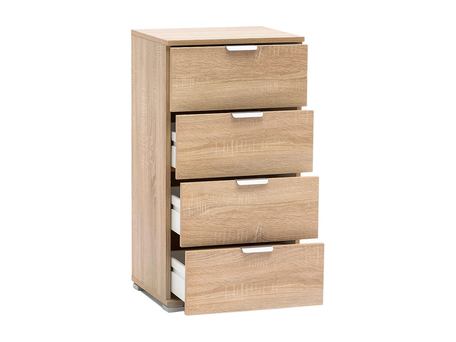 MilaniHome.it - cassettiera 4 cassetti per soggiorno cucina bagno fatto in Italia cm 45x38x85 hdi coloreMarrone chiaro