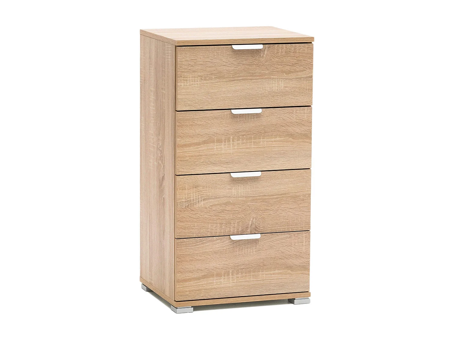 MilaniHome.it - cassettiera 4 cassetti per soggiorno cucina bagno fatto in Italia cm 45x38x85 hdi coloreMarrone chiaro