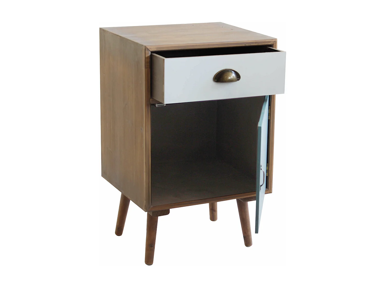 MilaniHome.it - Mobiletto 1 Anta 1 Cassetto 40x36,5x64 Per Interno Camera Cameretta Salotto Ingresso Cucinadi coloreMulticolor