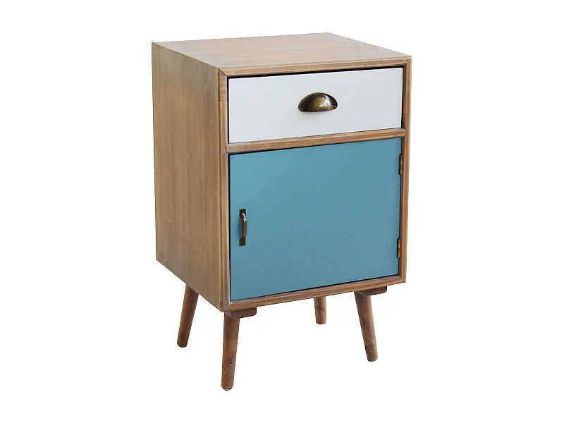 MilaniHome.it - Mobiletto 1 Anta 1 Cassetto 40x36,5x64 Per Interno Camera Cameretta Salotto Ingresso Cucinadi coloreMulticolor