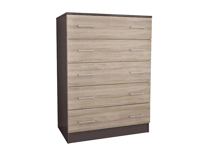 MilaniHome.it - cassettiera con 5 cassetti di design moderno contemporaneo cm 80 x 45 x 111 hdi coloreOlmo