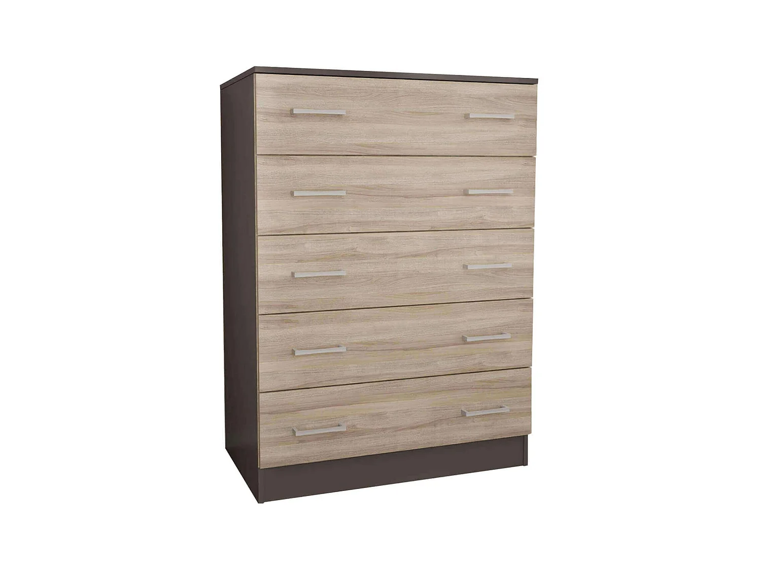 MilaniHome.it - cassettiera con 5 cassetti di design moderno contemporaneo cm 80 x 45 x 111 hdi coloreOlmo
