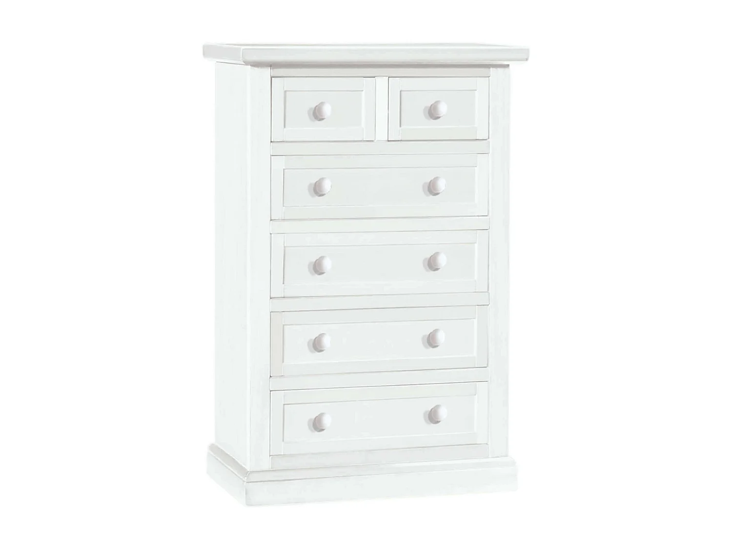 MilaniHome.it - Cassettiera In Legno Massello 63x37x98di coloreBianco