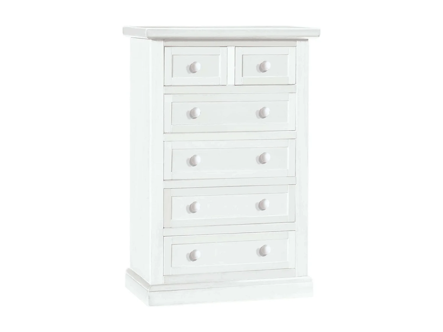 MilaniHome.it - Cassettiera In Legno Massello 63x37x98di coloreBianco