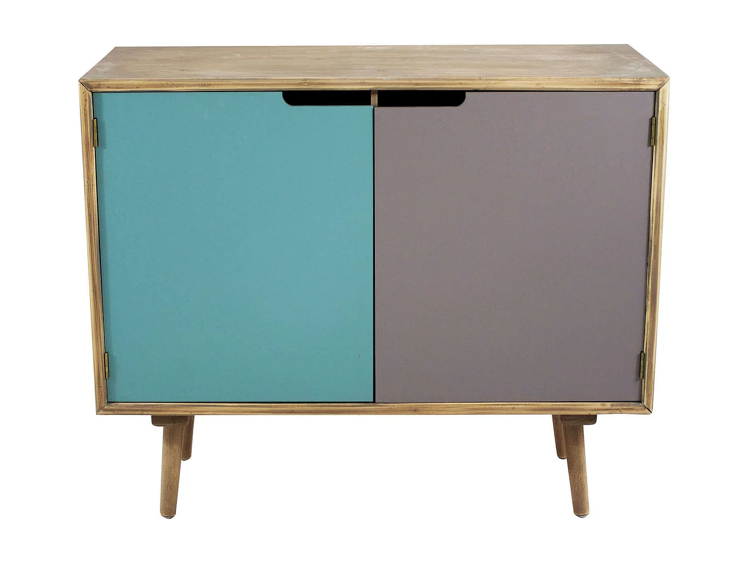 MilaniHome.it - Mobiletto 2 Ante Colorate Stile Industriale Cm 80x35,5x66,8 H Per Interno Camera Cameretta Salotto Ingresso Cucinadi coloreMulticolor