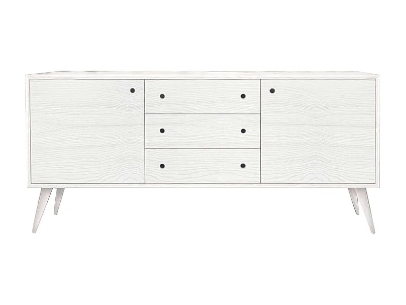 MilaniHome.it - Mobile Base Abete Spazzolato Cm 185x50x84 H Bianca Per Cucina Sala Da Pranzo Salotto Soggiorno Camera Da Letto Ufficiodi coloreBianco