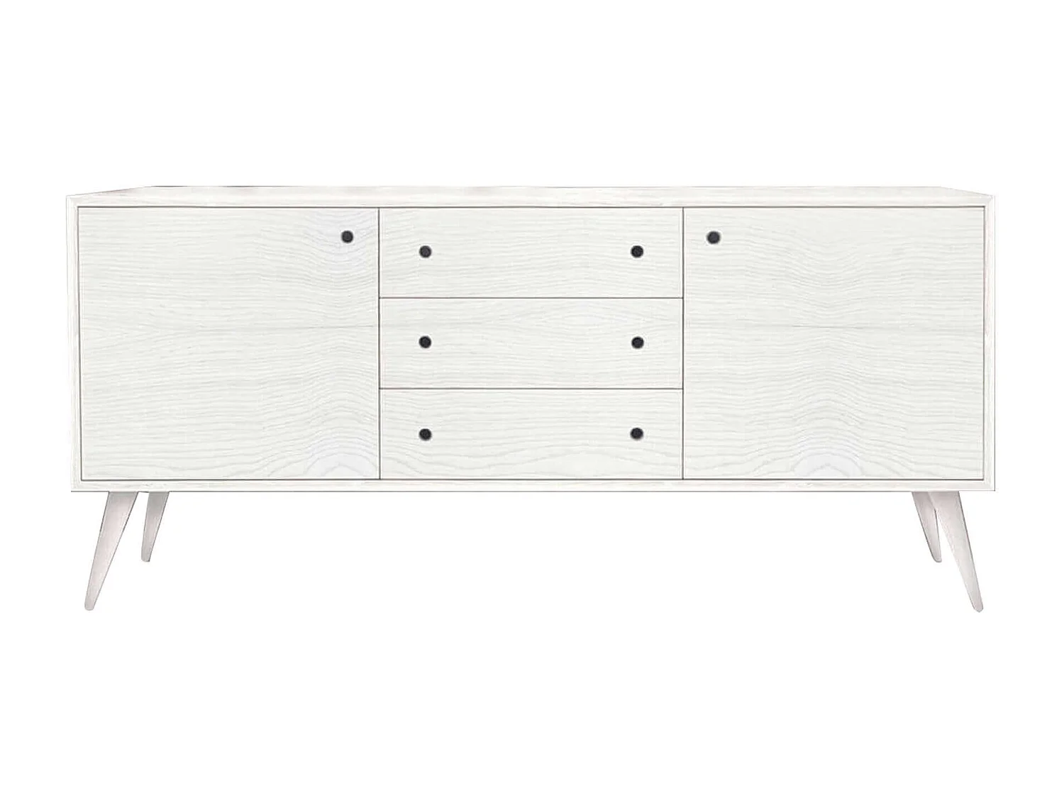 MilaniHome.it - Mobile Base Abete Spazzolato Cm 185x50x84 H Bianca Per Cucina Sala Da Pranzo Salotto Soggiorno Camera Da Letto Ufficiodi coloreBianco