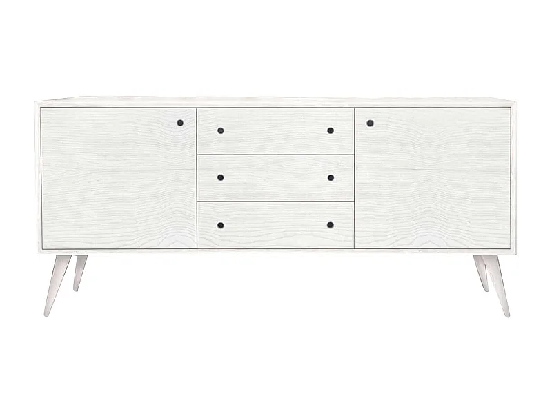 MilaniHome.it - Mobile Base Abete Spazzolato Cm 185x50x84 H Bianca Per Cucina Sala Da Pranzo Salotto Soggiorno Camera Da Letto Ufficiodi coloreBianco