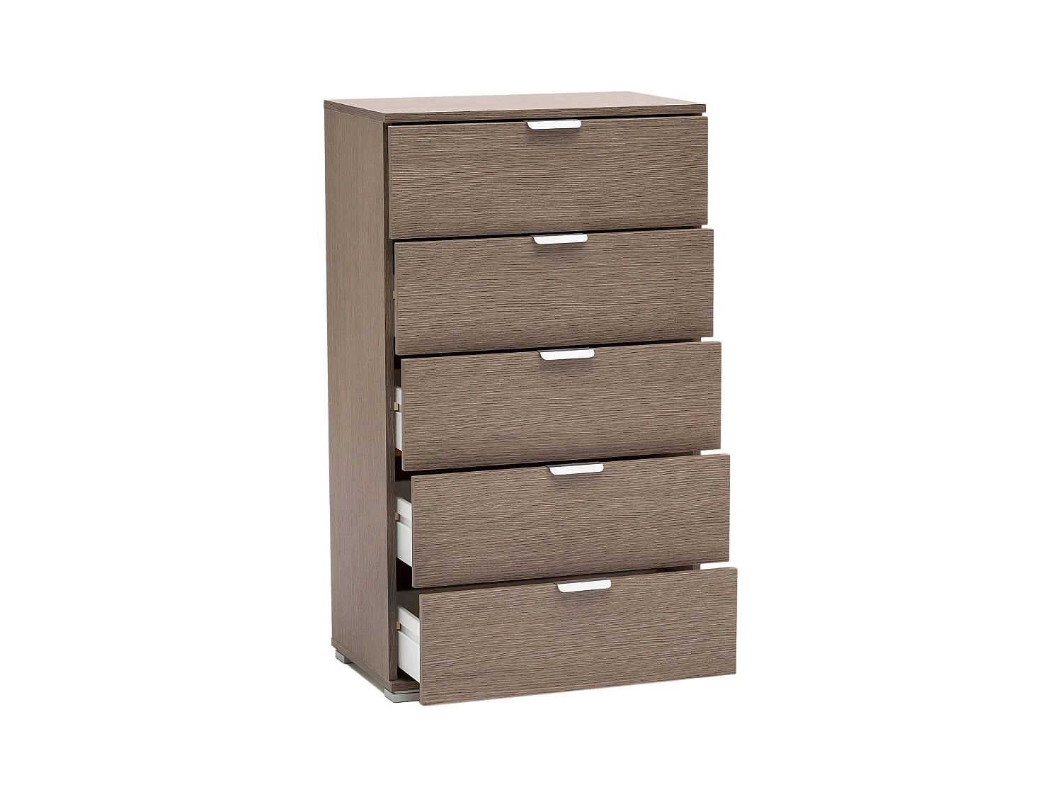 MilaniHome.it - cassettiera per soggiorno cucina bagno fatto in Italia cm 60x38x103 hdi coloreRovere grigio