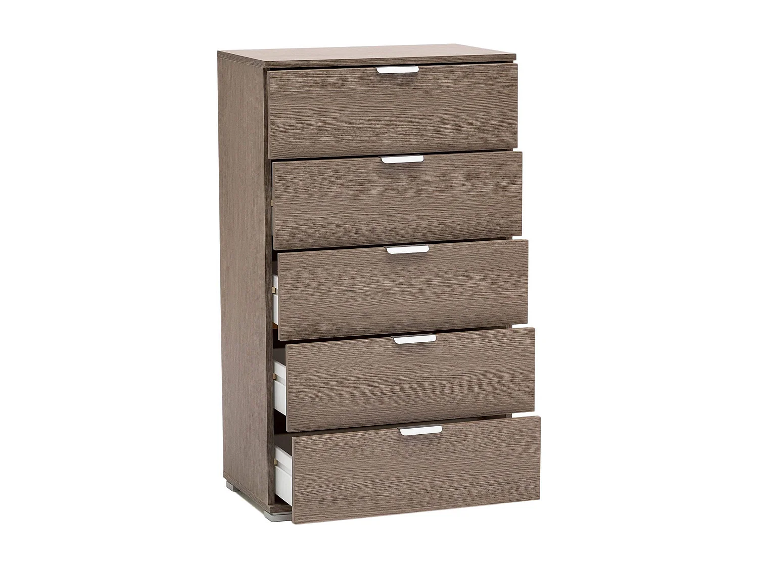 MilaniHome.it - cassettiera per soggiorno cucina bagno fatto in Italia cm 60x38x103 hdi coloreRovere grigio