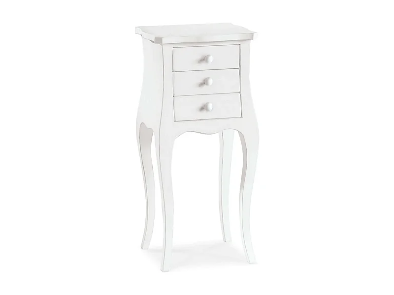 MilaniHome.it - Mobile Portatelefono In Legno Massello 34x31x72di coloreBianco