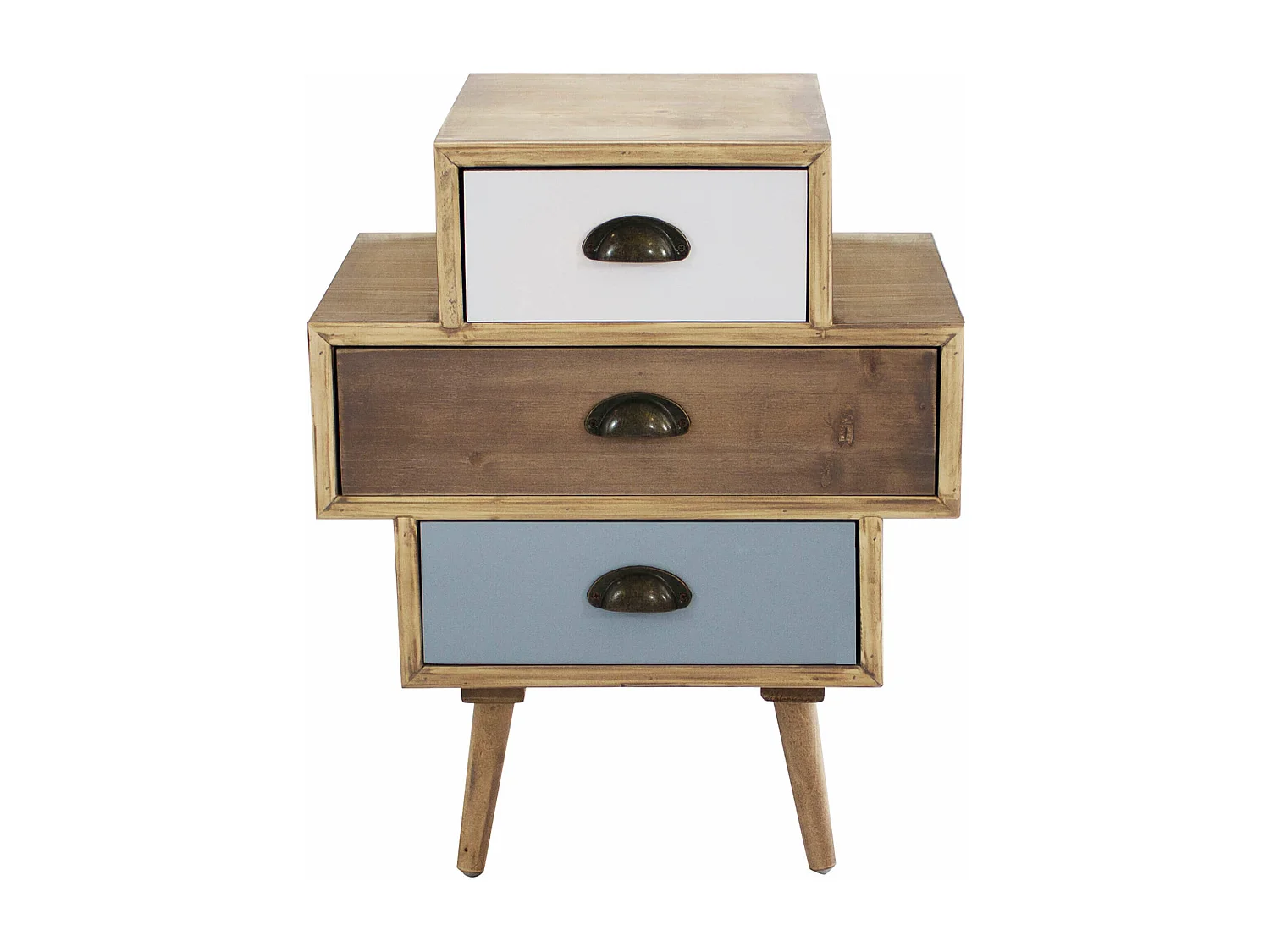 MilaniHome.it - Mobiletto 3 Cassetti Colorati Stile Industriale Cm 50x35x49,50 H Per Interno Camera Cameretta Salotto Ingresso Ufficiodi coloreMulticolor