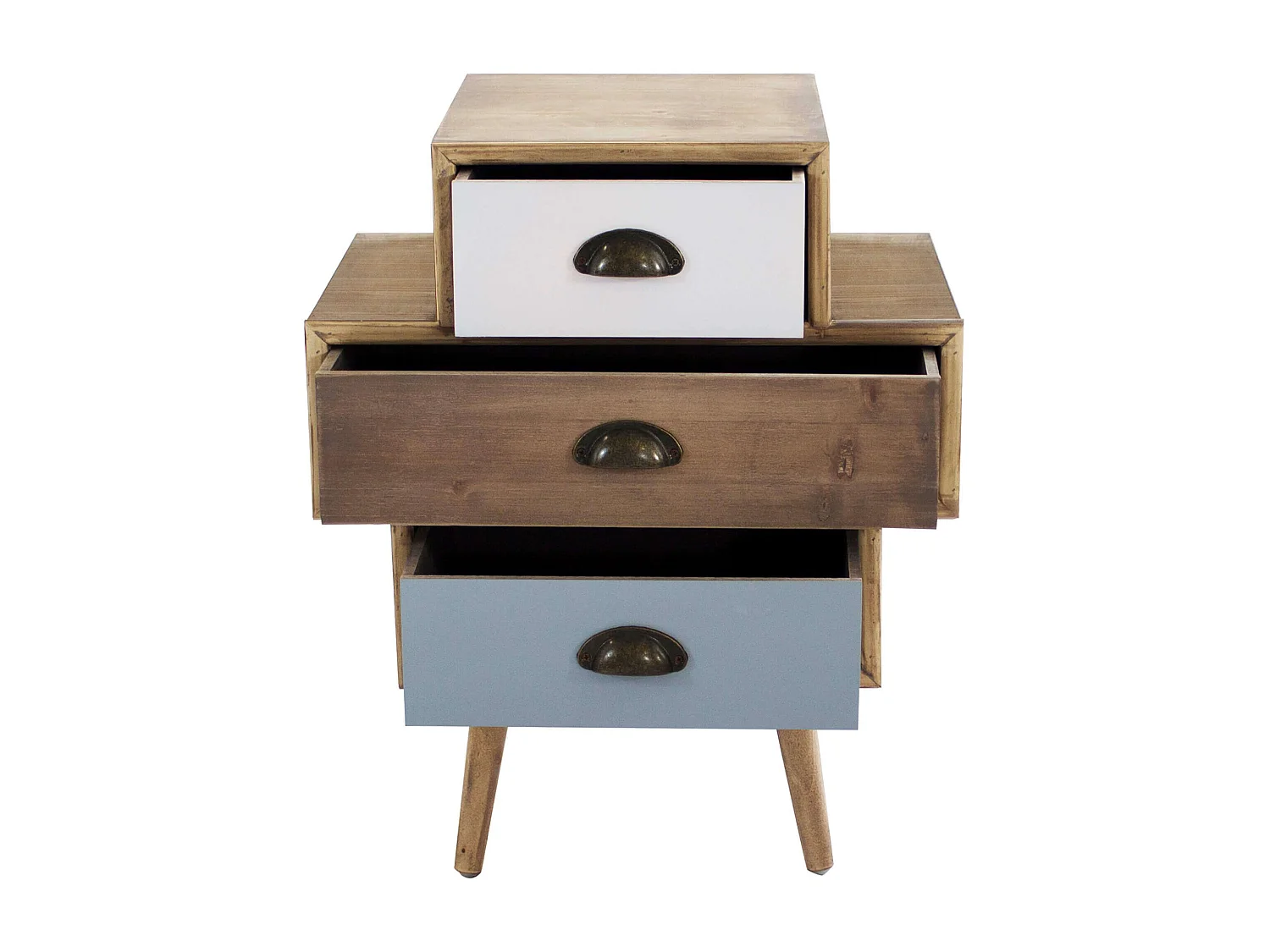 MilaniHome.it - Mobiletto 3 Cassetti Colorati Stile Industriale Cm 50x35x49,50 H Per Interno Camera Cameretta Salotto Ingresso Ufficiodi coloreMulticolor