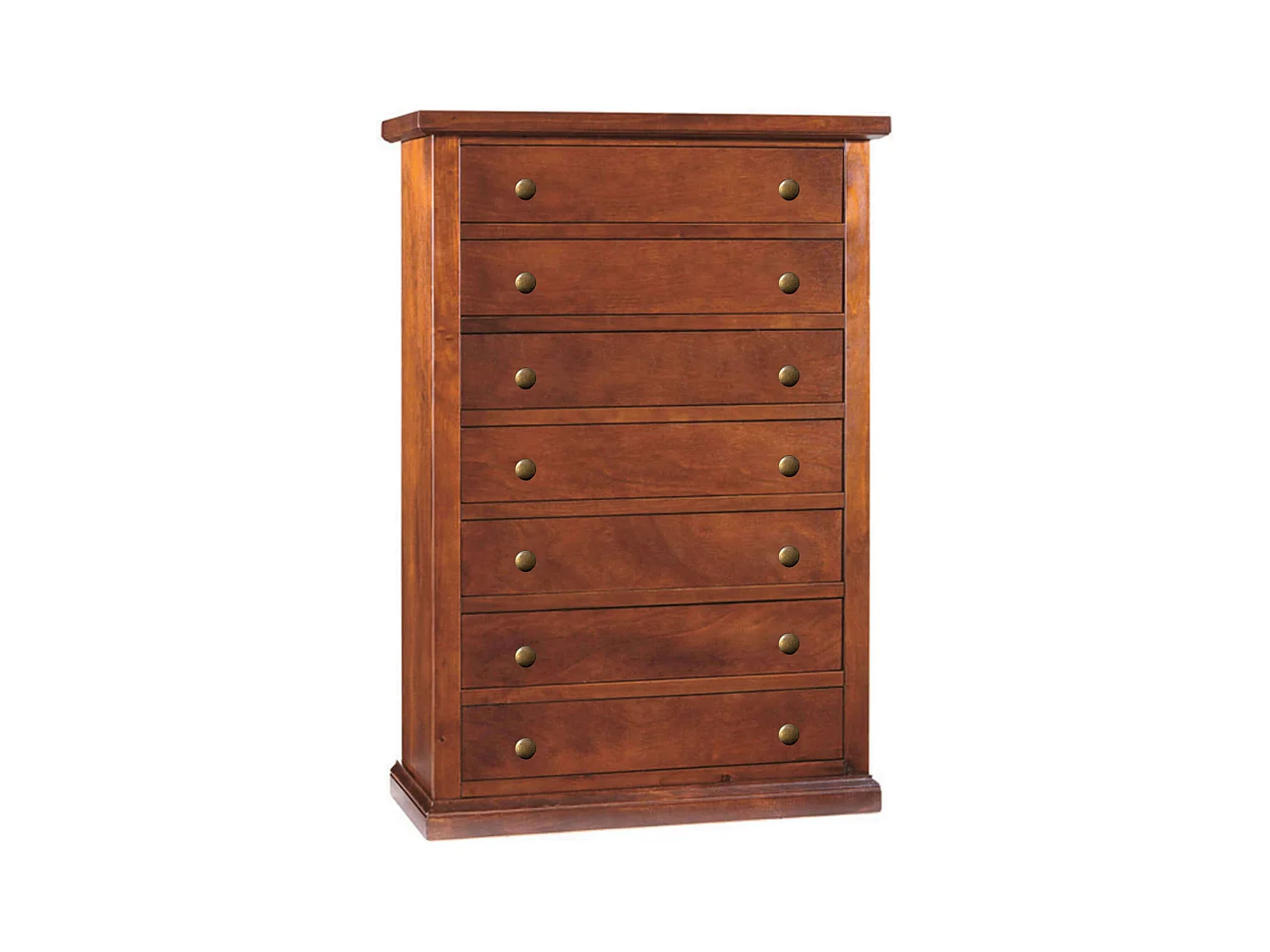 MilaniHome.it - Cassettiera In Legno Massello 87x45x127di coloreTinta noce