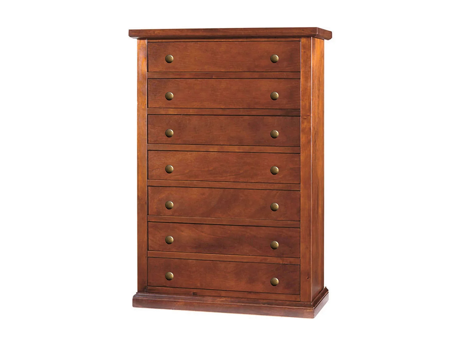 MilaniHome.it - Cassettiera In Legno Massello 87x45x127di coloreTinta noce