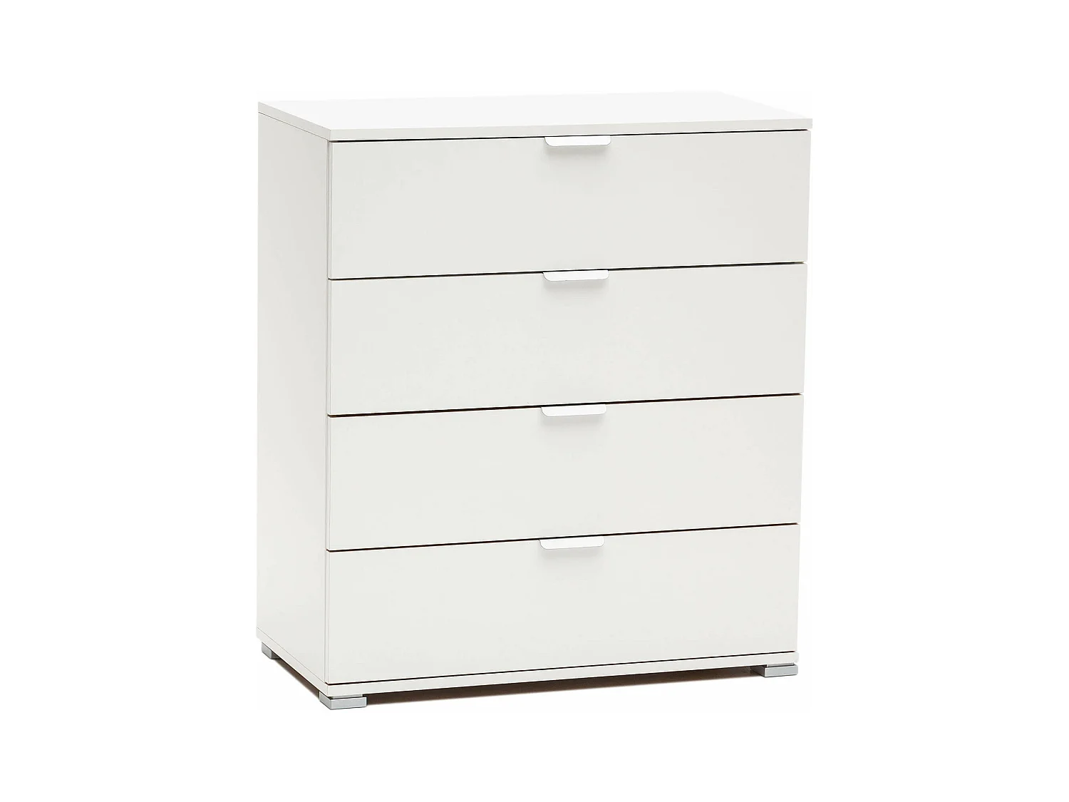 MilaniHome.it - cassettiera 4 cassetti per soggiorno cucina bagno fatto in Italia cm 75x38x85 hdi coloreBianco