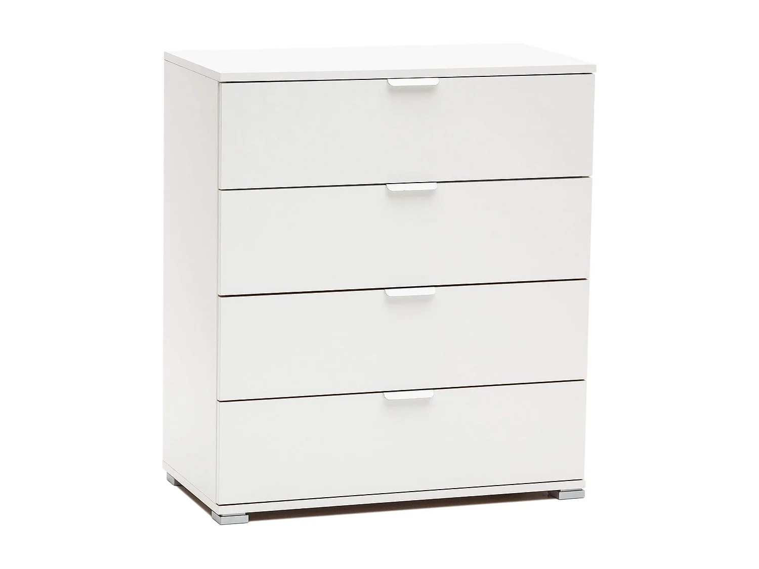 MilaniHome.it - cassettiera 4 cassetti per soggiorno cucina bagno fatto in Italia cm 75x38x85 hdi coloreBianco