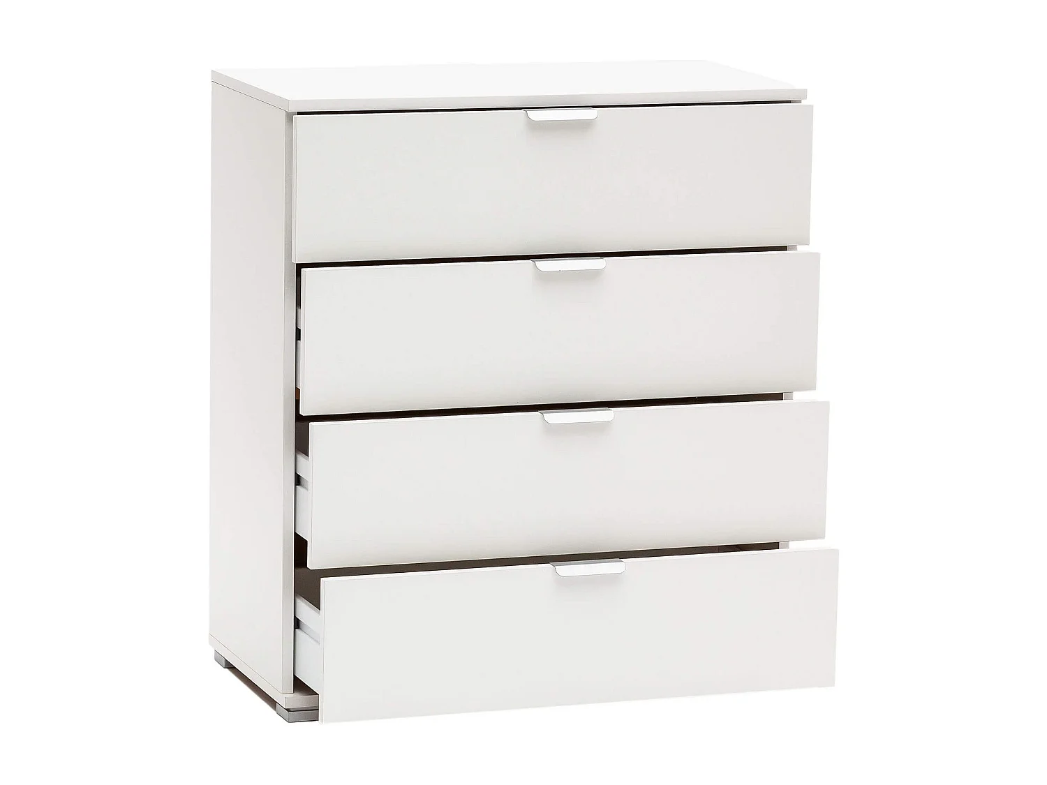 MilaniHome.it - cassettiera 4 cassetti per soggiorno cucina bagno fatto in Italia cm 75x38x85 hdi coloreBianco