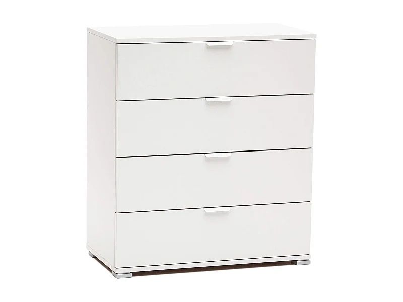 MilaniHome.it - cassettiera 4 cassetti per soggiorno cucina bagno fatto in Italia cm 75x38x85 hdi coloreBianco