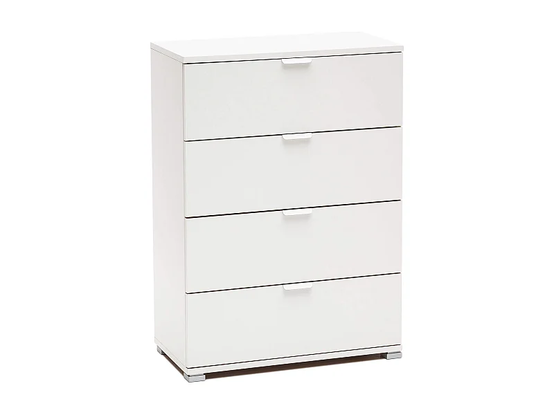 MilaniHome.it - cassettiera 4 cassetti per soggiorno cucina bagno fatto in Italia cm 60x38x85 hdi coloreBianco