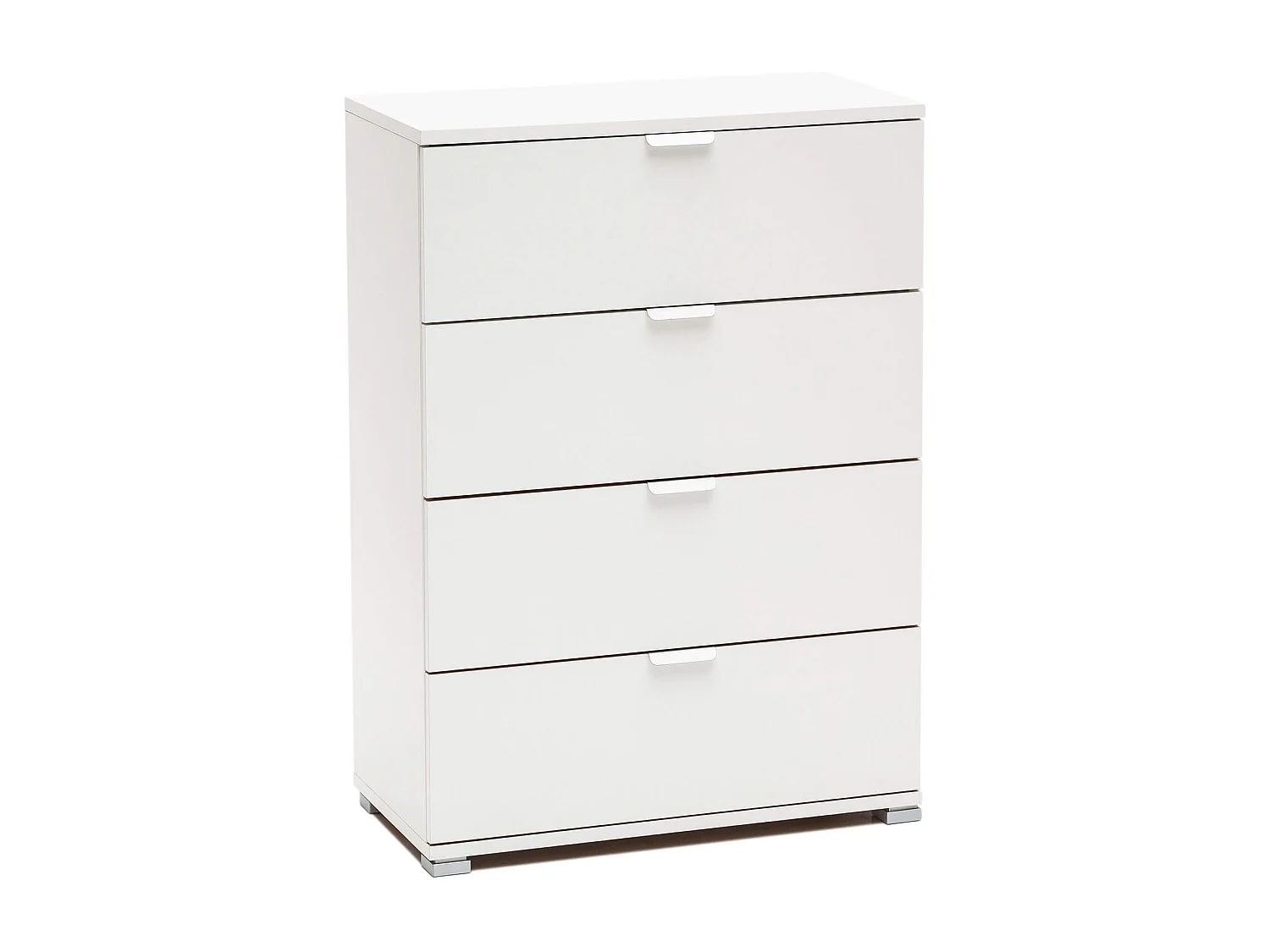 MilaniHome.it - cassettiera 4 cassetti per soggiorno cucina bagno fatto in Italia cm 60x38x85 hdi coloreBianco