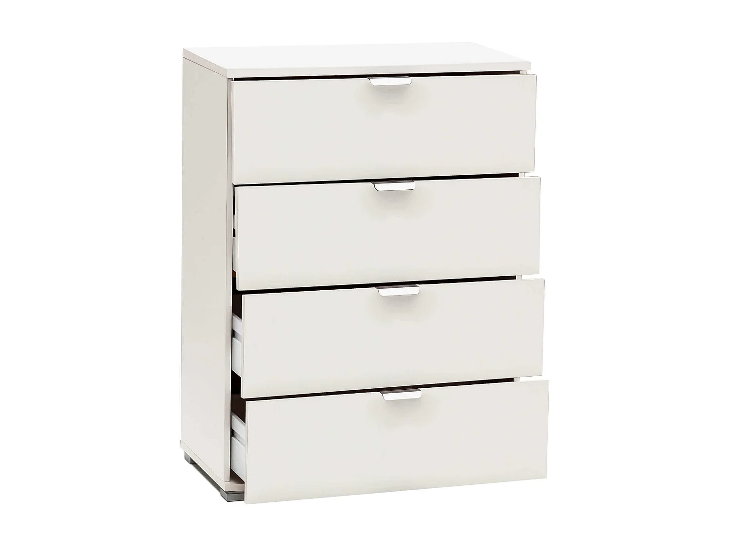 MilaniHome.it - cassettiera 4 cassetti per soggiorno cucina bagno fatto in Italia cm 60x38x85 hdi coloreBianco