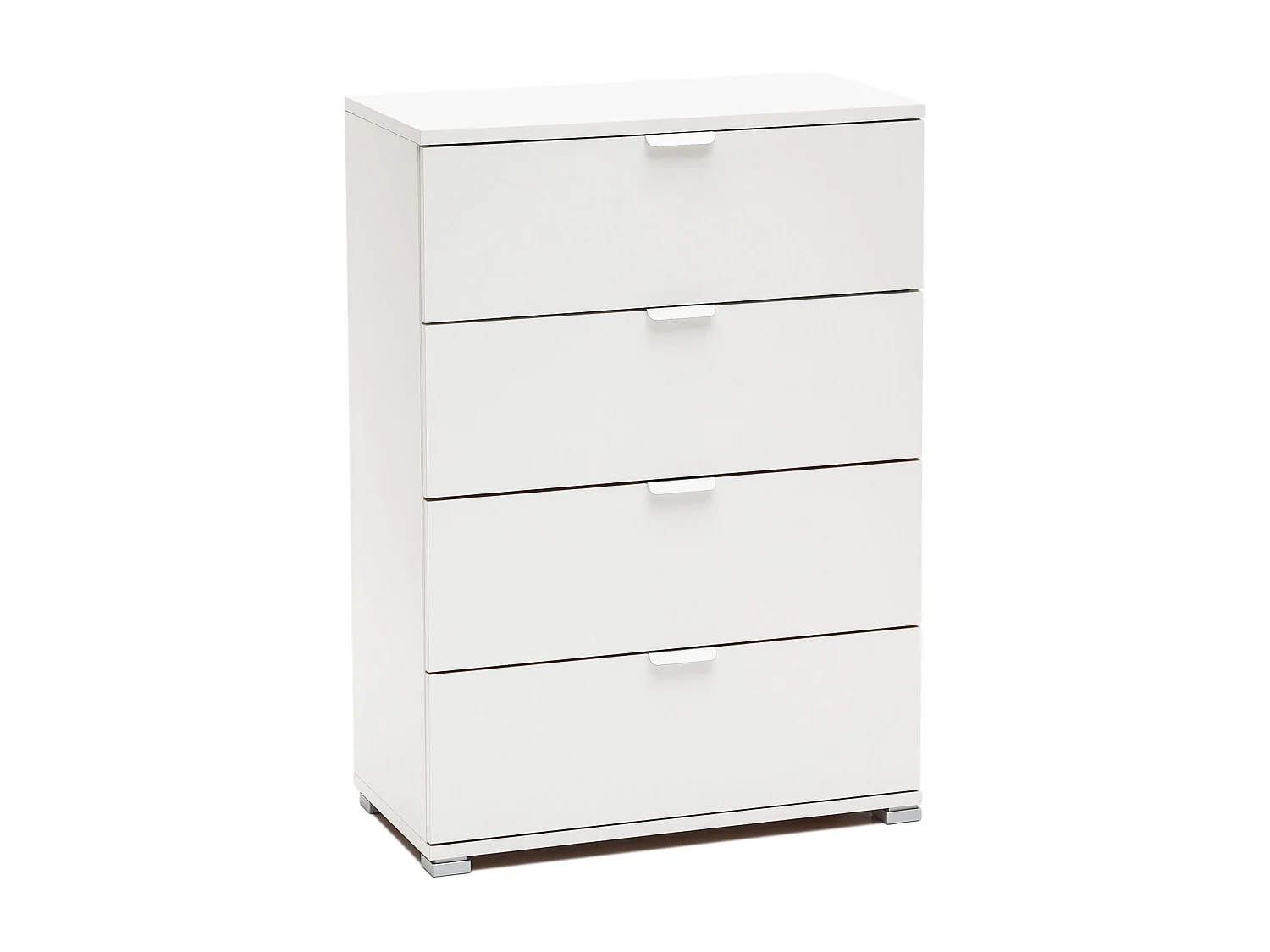 MilaniHome.it - cassettiera 4 cassetti per soggiorno cucina bagno fatto in Italia cm 60x38x85 hdi coloreBianco