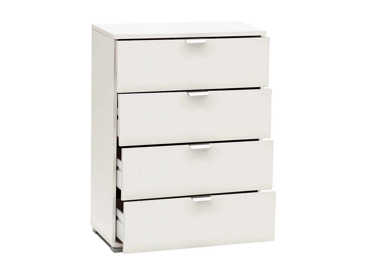 MilaniHome.it - cassettiera 4 cassetti per soggiorno cucina bagno fatto in Italia cm 60x38x85 hdi coloreBianco